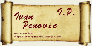 Ivan Penović vizit kartica